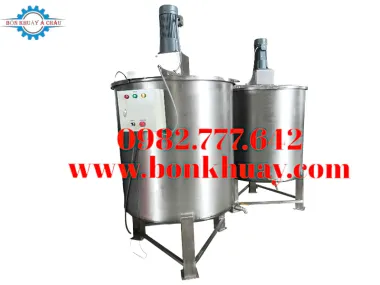Bồn nhũ hóa dung dịch đặc gia nhiệt hơi nóng ống xoắn