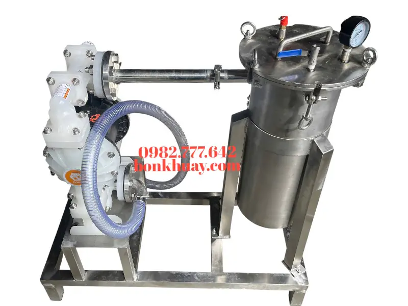 Bộ lọc sơn dầu inox 304 c&ocirc;ng nghiệp d&ugrave;ng lọc cặn v&agrave; tạp chất trong sơn trước khi đ&oacute;ng g&oacute;i.