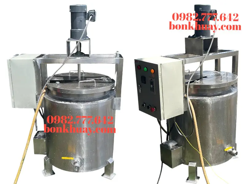 Bồn khuấy gia nhiệt c&aacute;nh đảo syrup inox SUS304 gia nhiệt v&agrave; khuấy syrup, nước đường, siro đồng đều, chống ch&aacute;y kh&eacute;t
