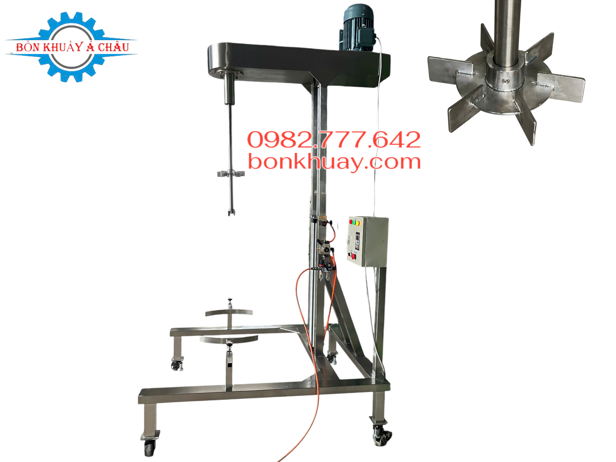 M&aacute;y khuấy c&aacute;nh tua-bin inox bền bỉ