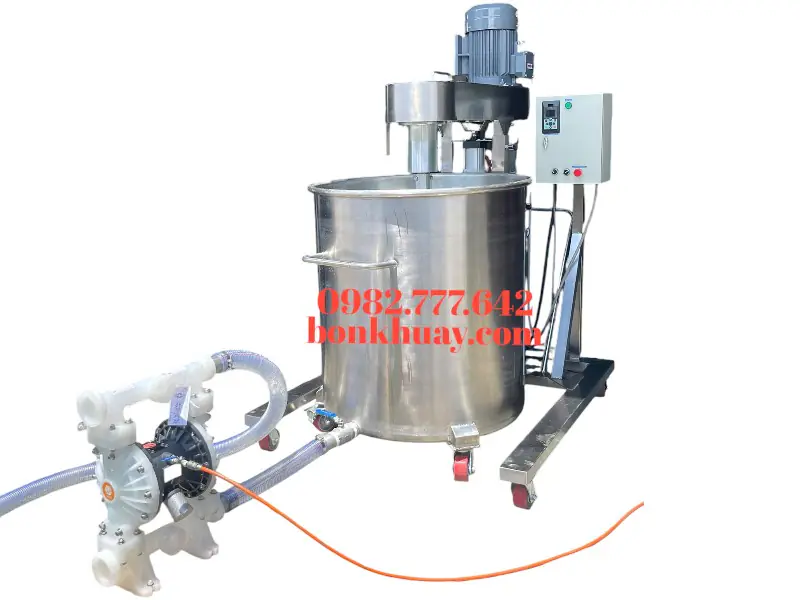 M&aacute;y đồng h&oacute;a mật ong c&aacute;nh qu&eacute;t khung inox gi&uacute;p khuấy trộn đồng đều, chống b&aacute;m th&agrave;nh bồn hiệu quả.