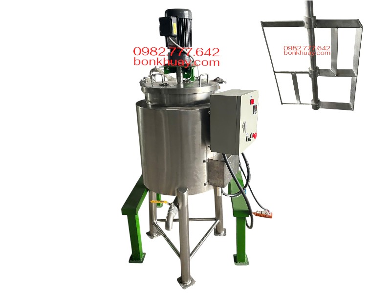 M&aacute;y khuấy n&acirc;ng hạ kh&iacute; n&eacute;n kết hợp bồn chứa gia nhiệt 50 l&iacute;t