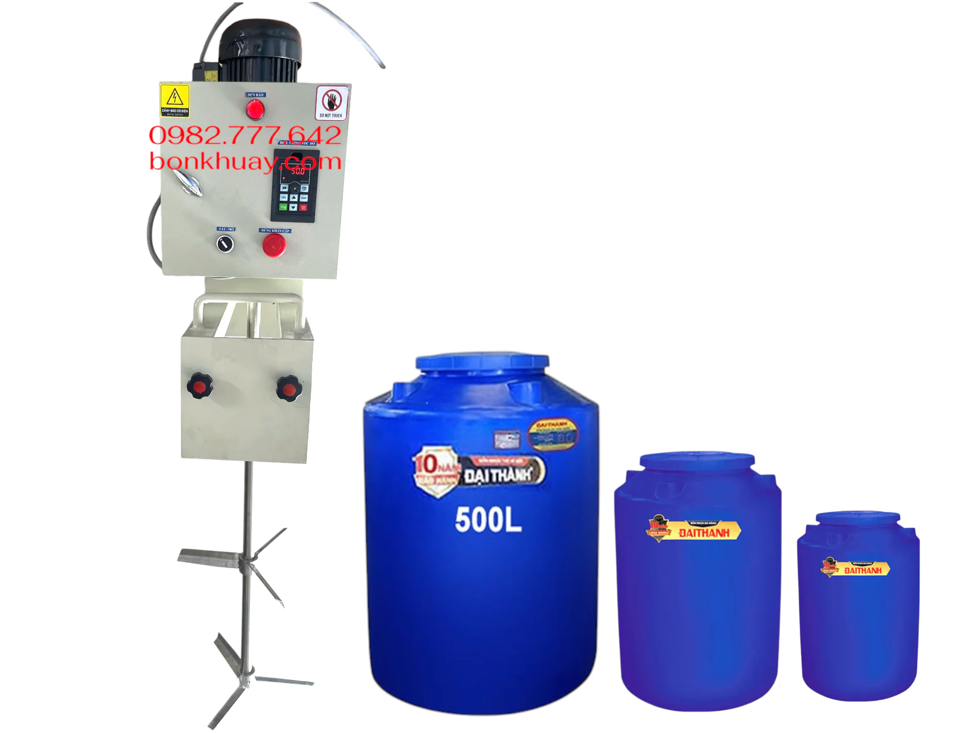 M&aacute;y khuấy nước rửa ch&eacute;n 500 l&iacute;t tại Vĩnh Long